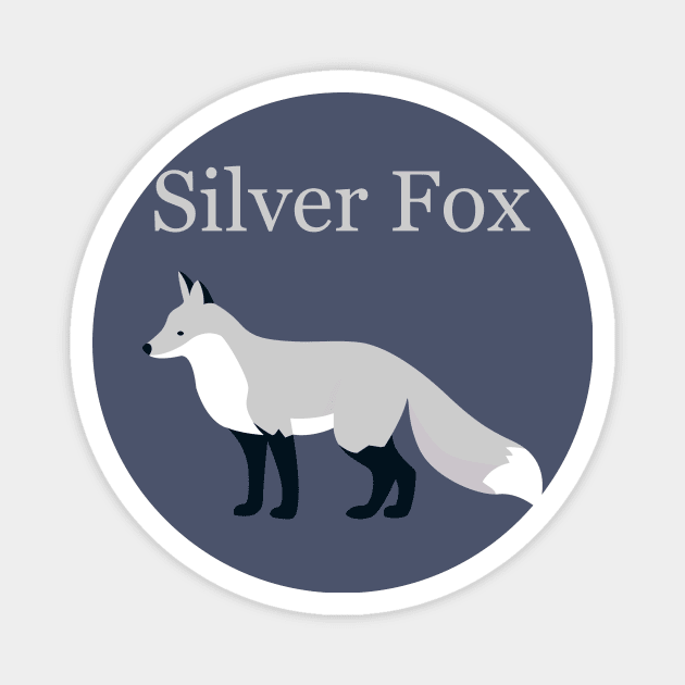 Silver Fox Magnet by JasonLloyd